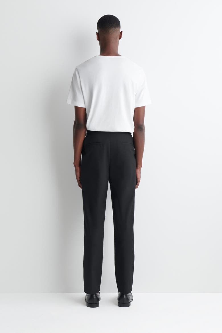 Wool Slim-Fit Straight-Leg Pants, Alternate, color, BLACK
