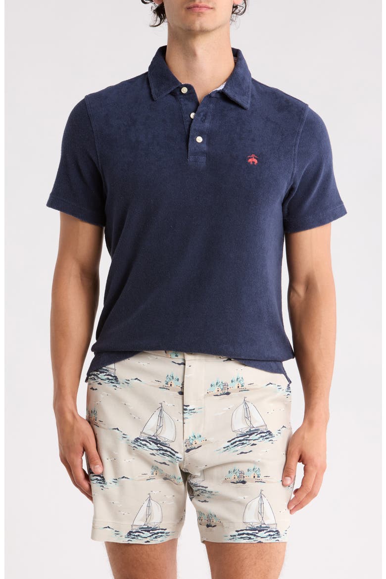 Terry Cotton Polo, Main, color, NAVY BLAZER