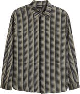 Emporio Armani Gro Print Long Sleeve Button-Up Shirt