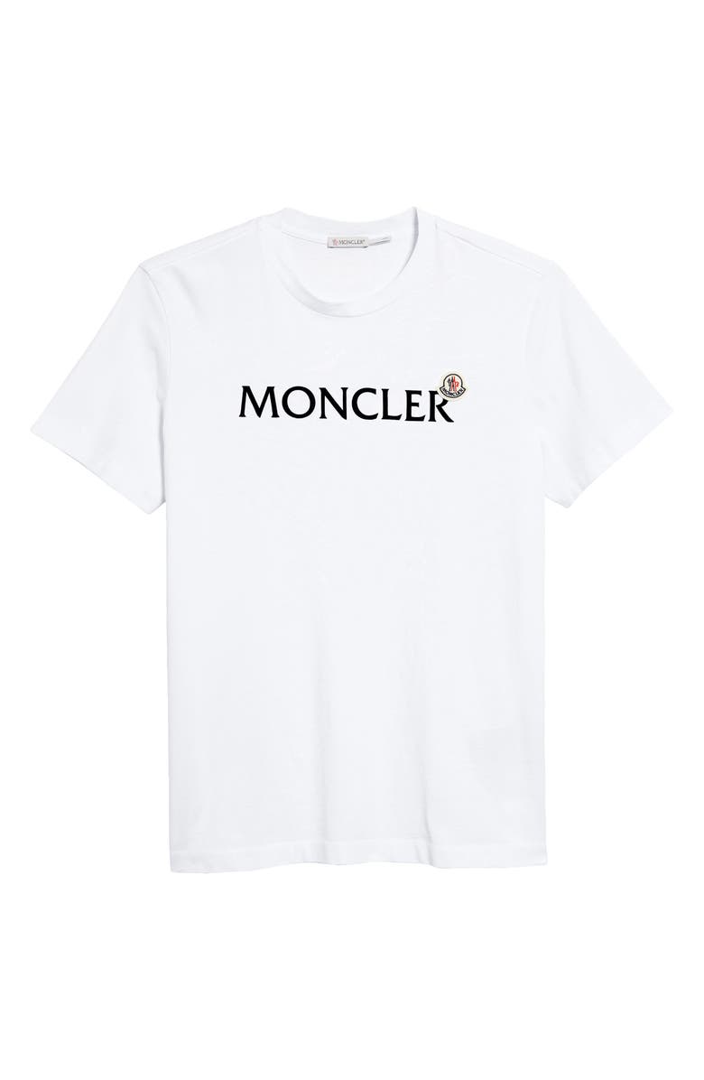 Moncler Logo Embroidered T-Shirt, Alternate, color, 