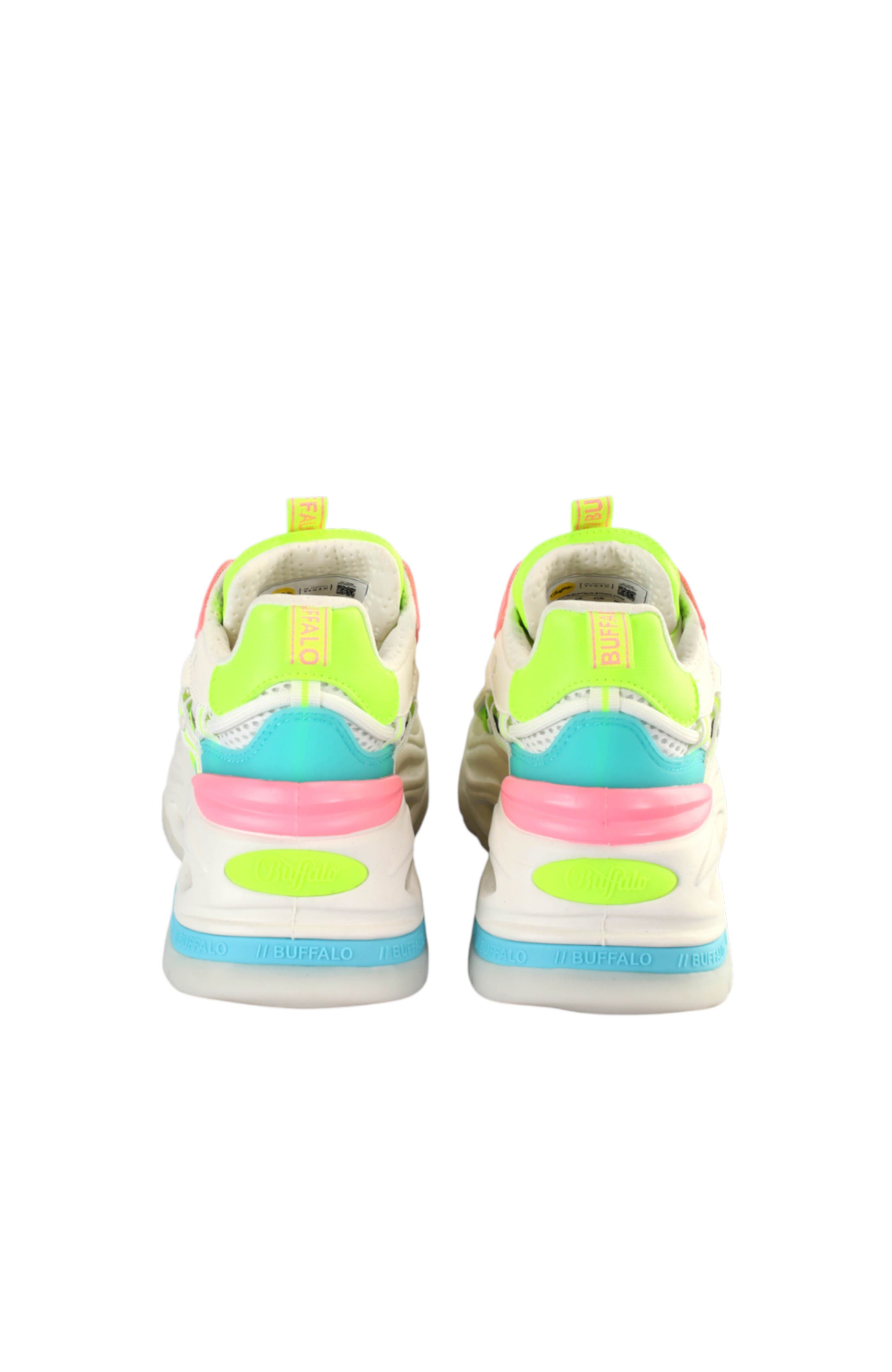 Buffalo Boots Triplet Hollow Sneaker, Alternate, color, White / Neon Multi