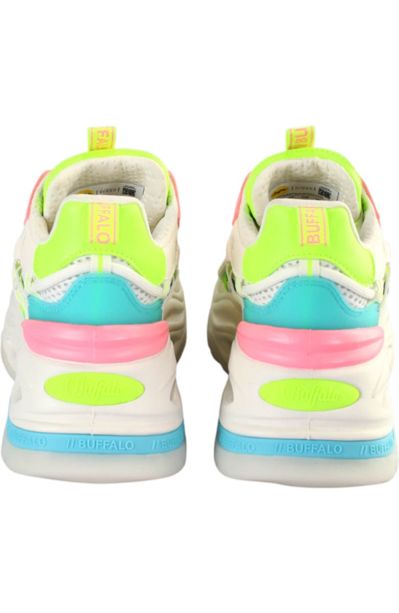 Buffalo Boots Triplet Hollow Sneaker, Alternate, color, White / Neon Multi