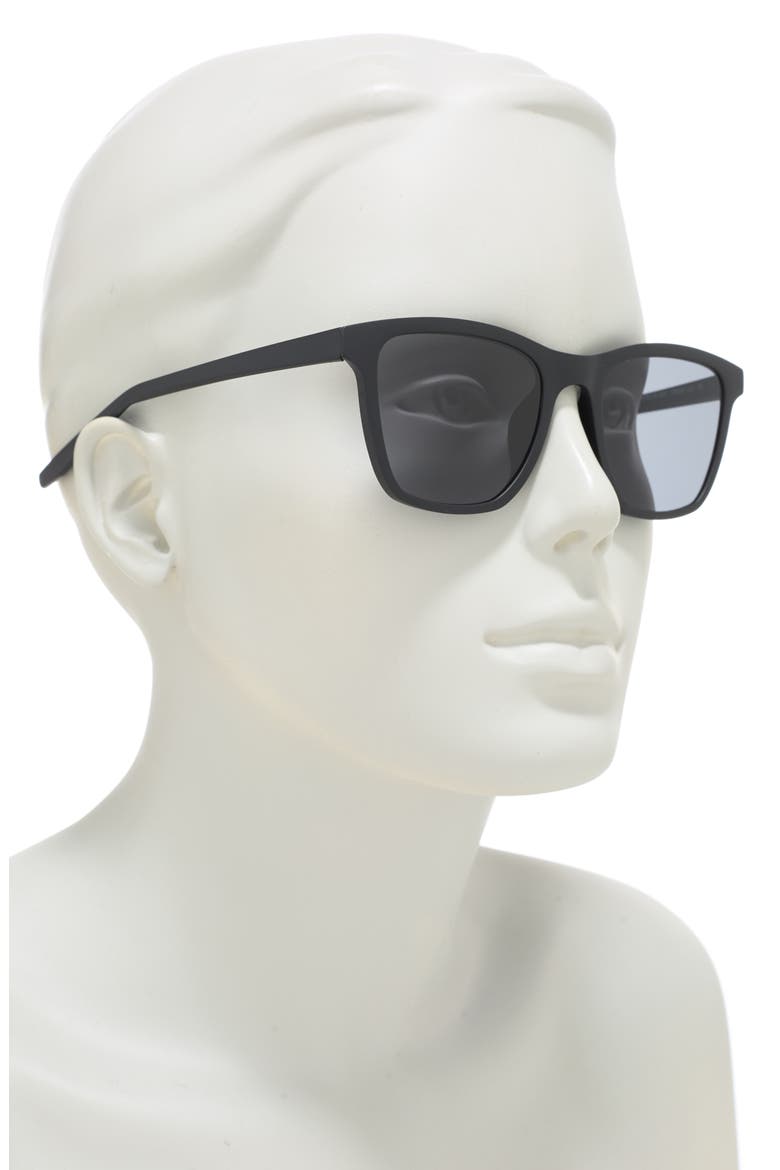 53mm Stint Rectangle Sunglasses, Alternate, color, MATTE BLACK/ BLACK/ DARK GREY