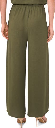Tie Front Overlay Wide Leg Pants