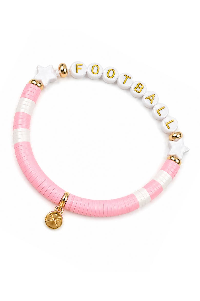Football Bracelet, Alternate, color, Pink/White