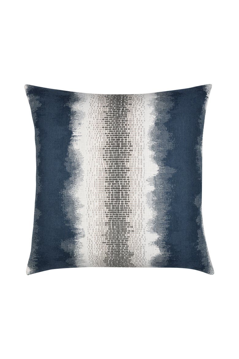 Resilience with chenille accents Indoor & Outdoor Woven Accent Pillow, Alternate, color, Indigo