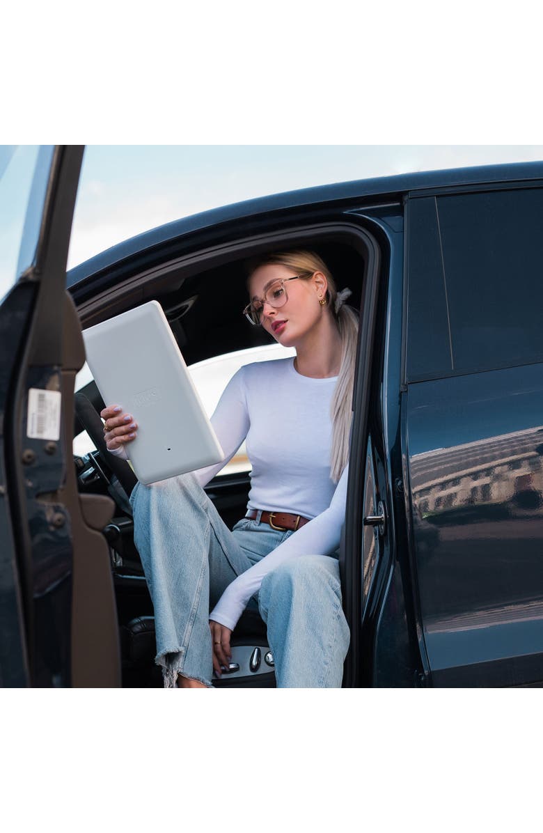 Ilios Lighting Sleek Adjustable Bright LED Slim Makeup Mirror, Alternate, color, White