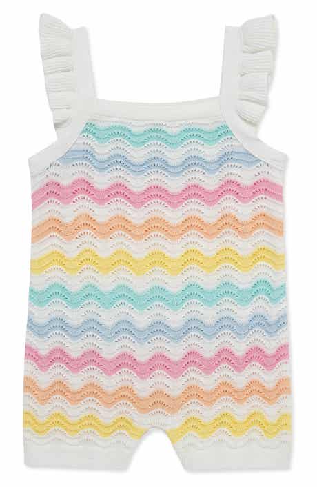 Little Me Kids' Wavy Pointelle Stripe Romper