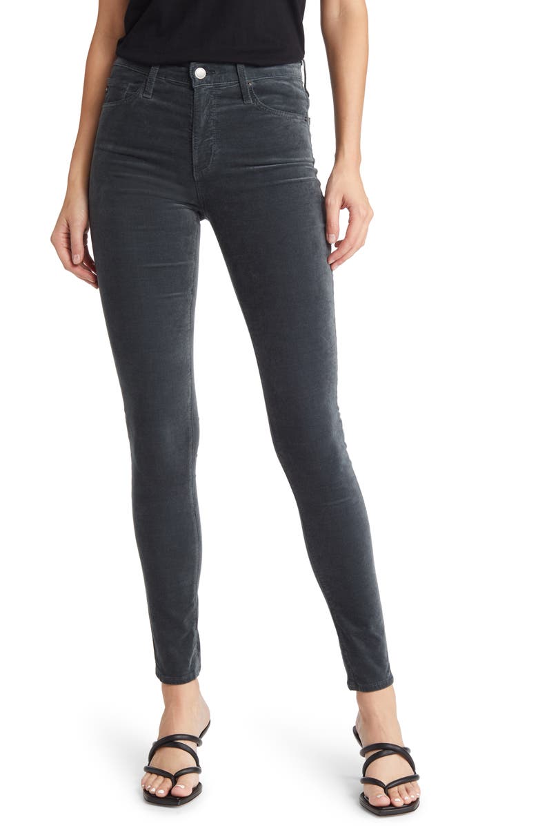 AG The Farrah High Waist Velvet Jeans, Main, color,