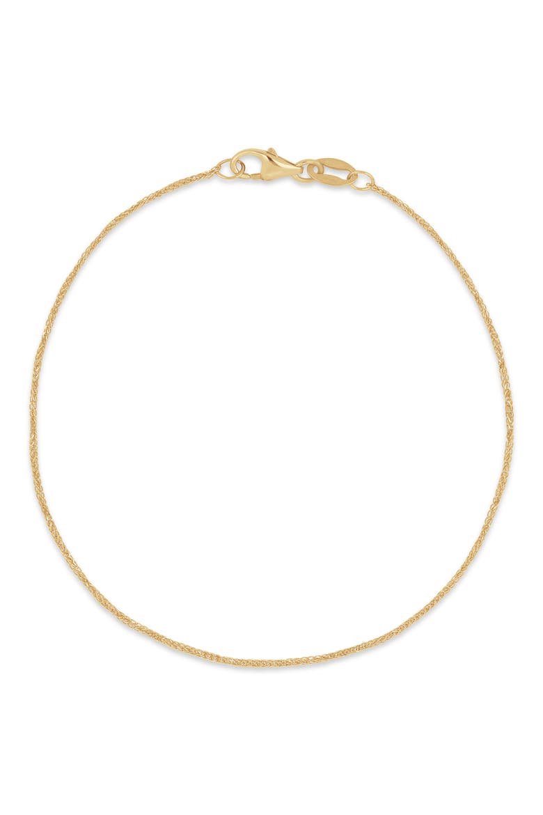 14k Gold Chain Bracelet, Main, color, 14KY