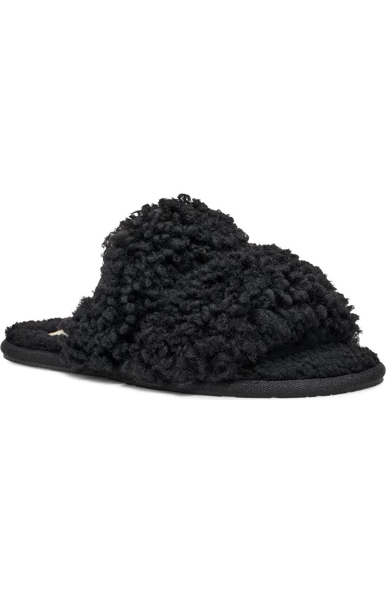 UGG<sup>®</sup> Maxi Curly Genuine Shearling Scuffetta Slipper, Main, color,