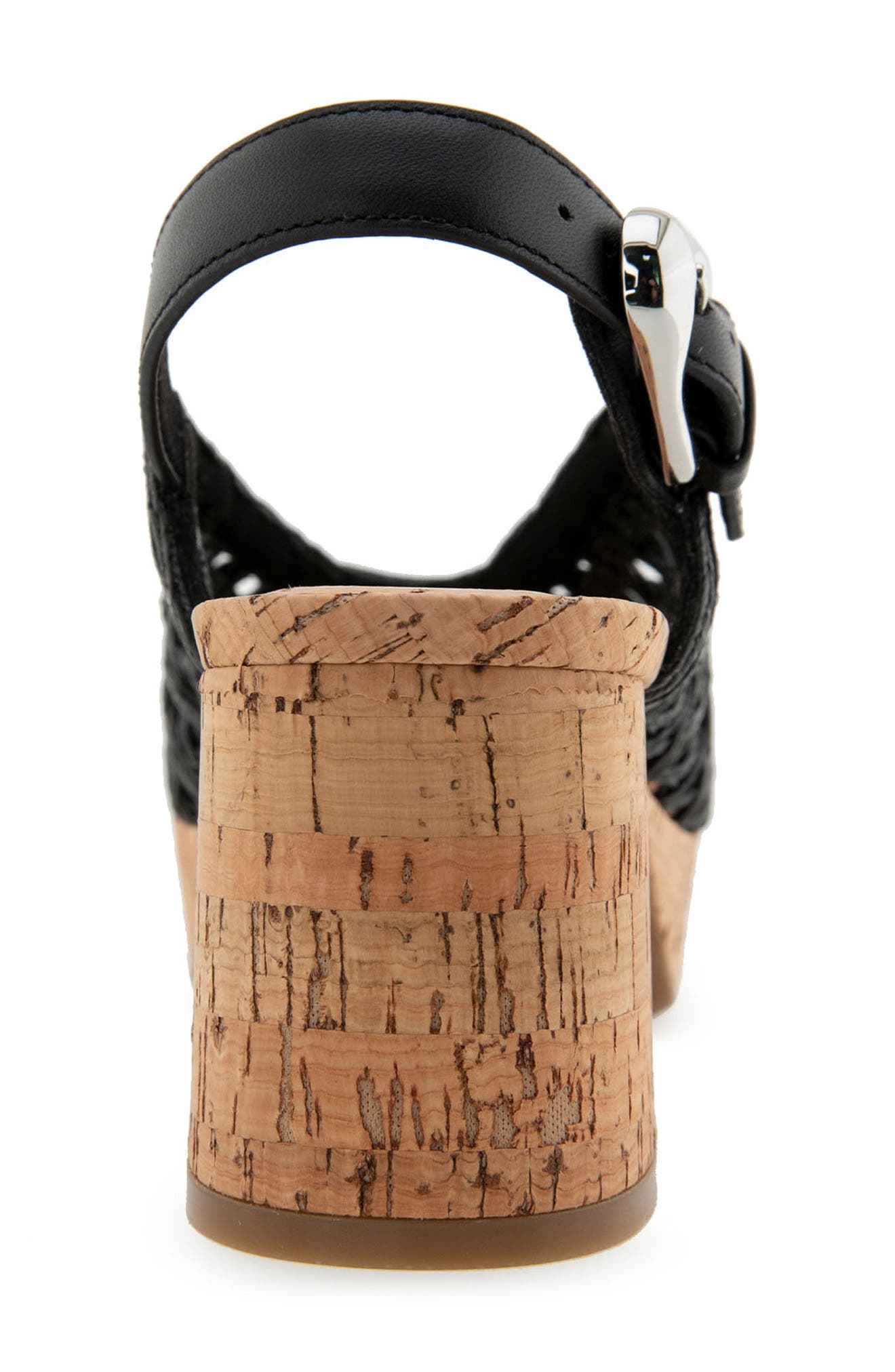 Aerosoles Cornelia Slingback Platform Sandal, Alternate, color, Black Embroidered/ Cork Heel