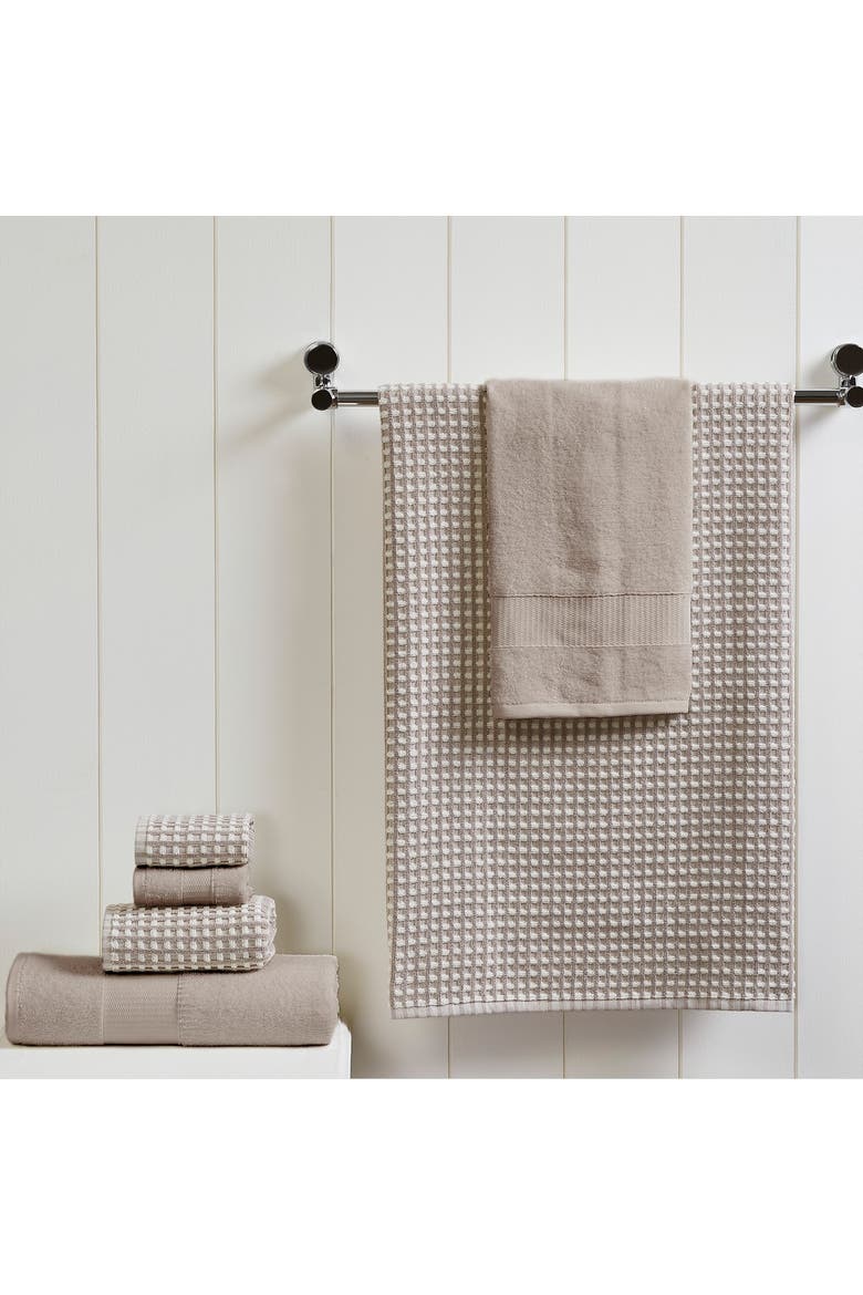 Luxury Spa Cobblestone Quick Dry 6-Piece Towel Set - White, Alternate, color, FLAX