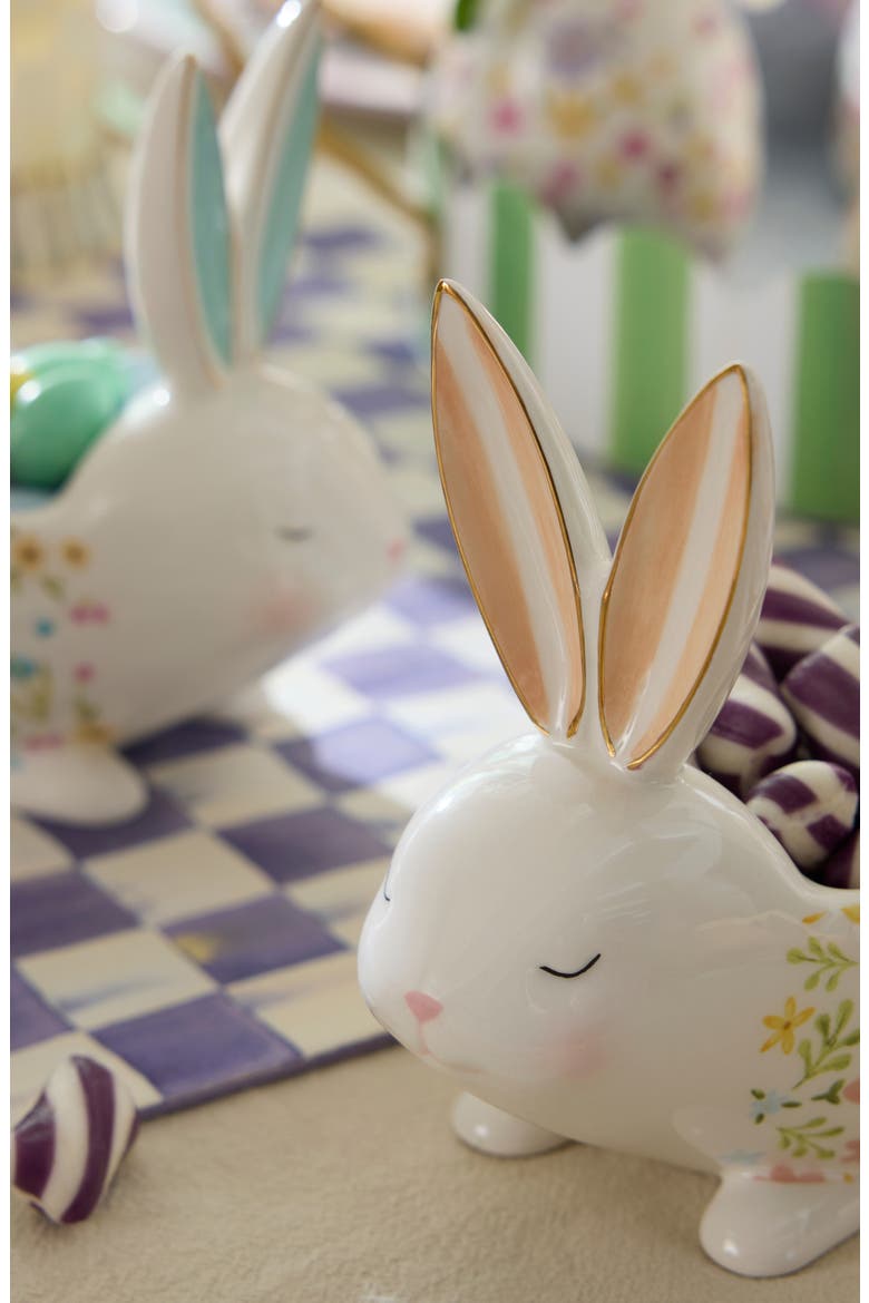 Posie Patch Rabbit Set of 3 Candy Dishes, Alternate, color, WHITE