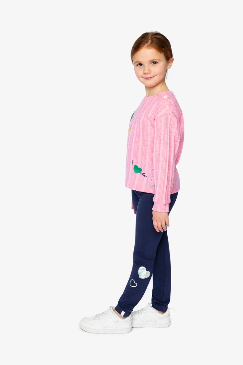 Organic Cotton Soft Stretchy Glitter Leggings, Alternate, color, Dark Blue