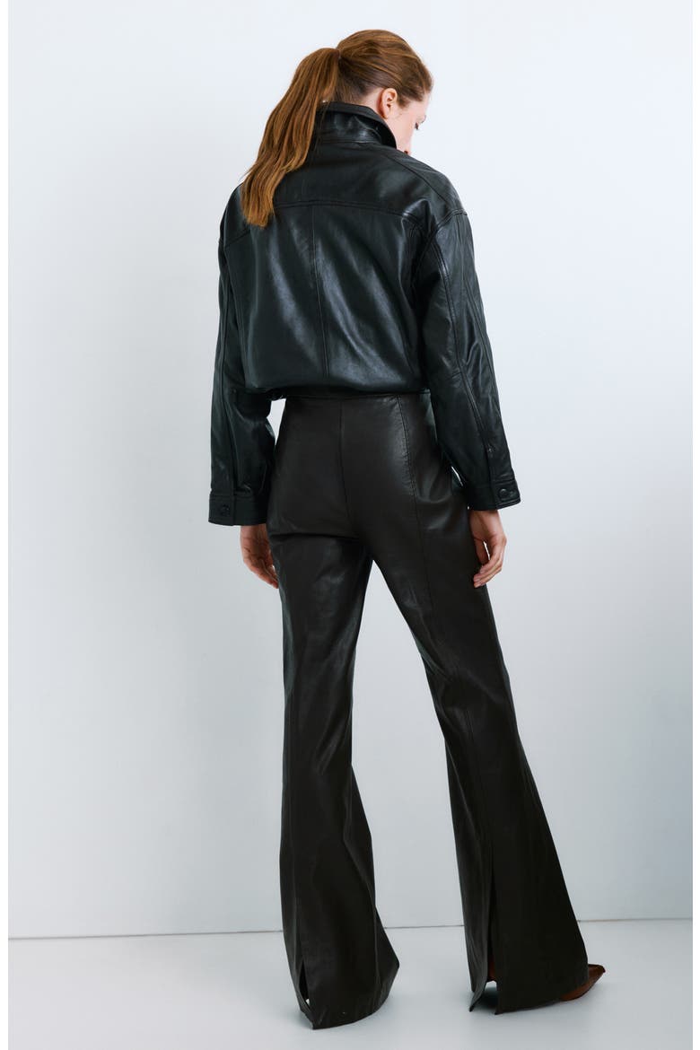 Wide Leg Faux Leather Pants, Alternate, color, CHOCOLATE