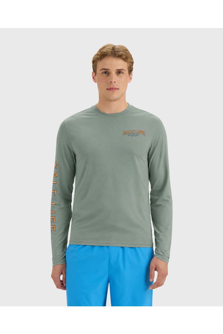 Bluewater Kings  Performance Long Sleeve Tee, Main, color, SAGEBRUSH HEATHER