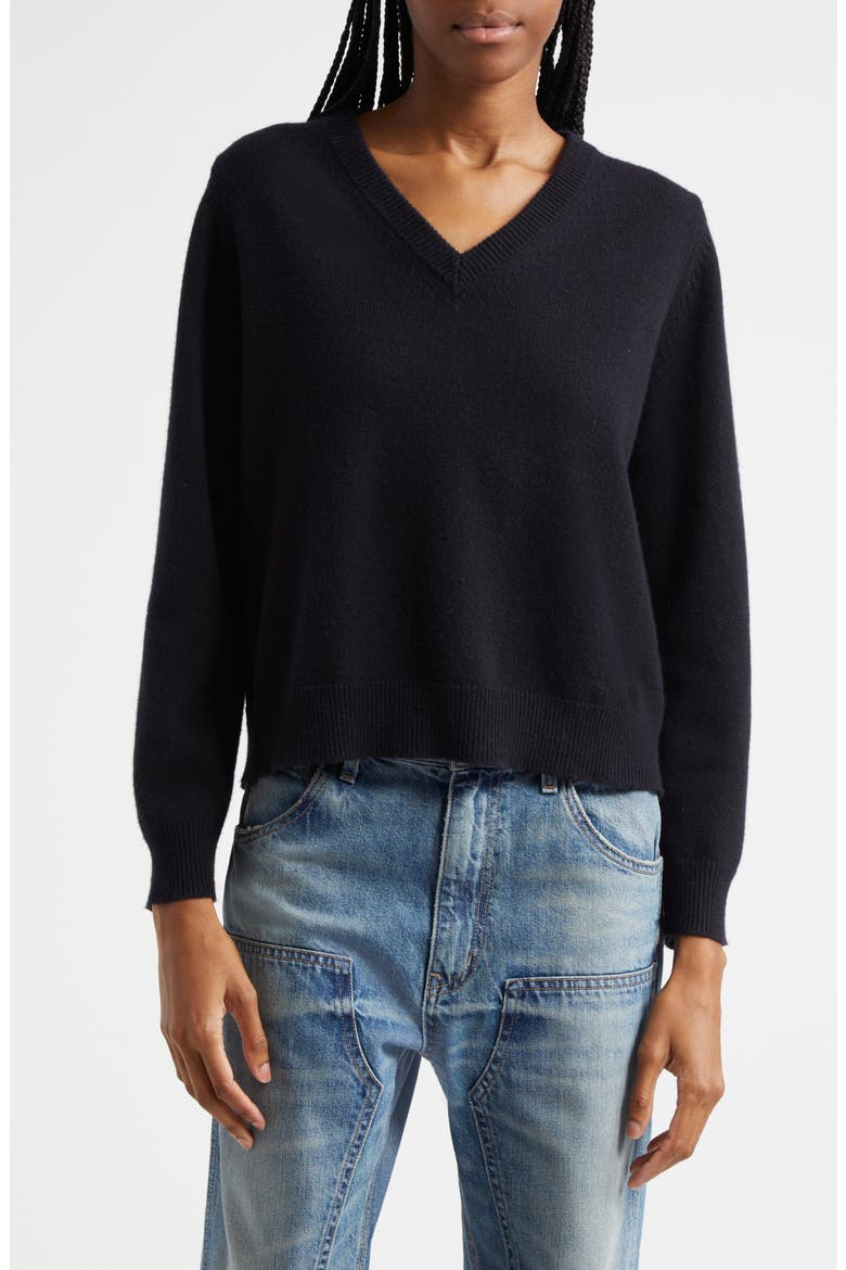 Priya Cashmere V-Neck Sweater, Main, color, DARK NAVY