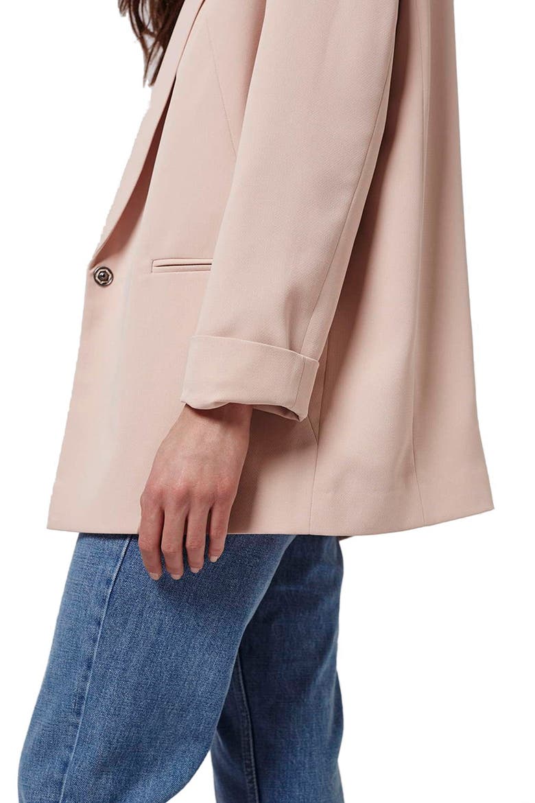 Boyfriend Blazer Jacket, Alternate, color, NUDE