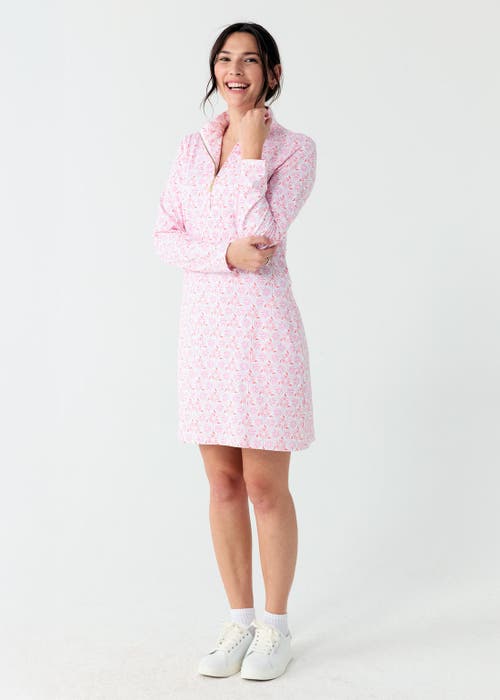 Cabana Life 1/4 Zip Sport Dress In Pink