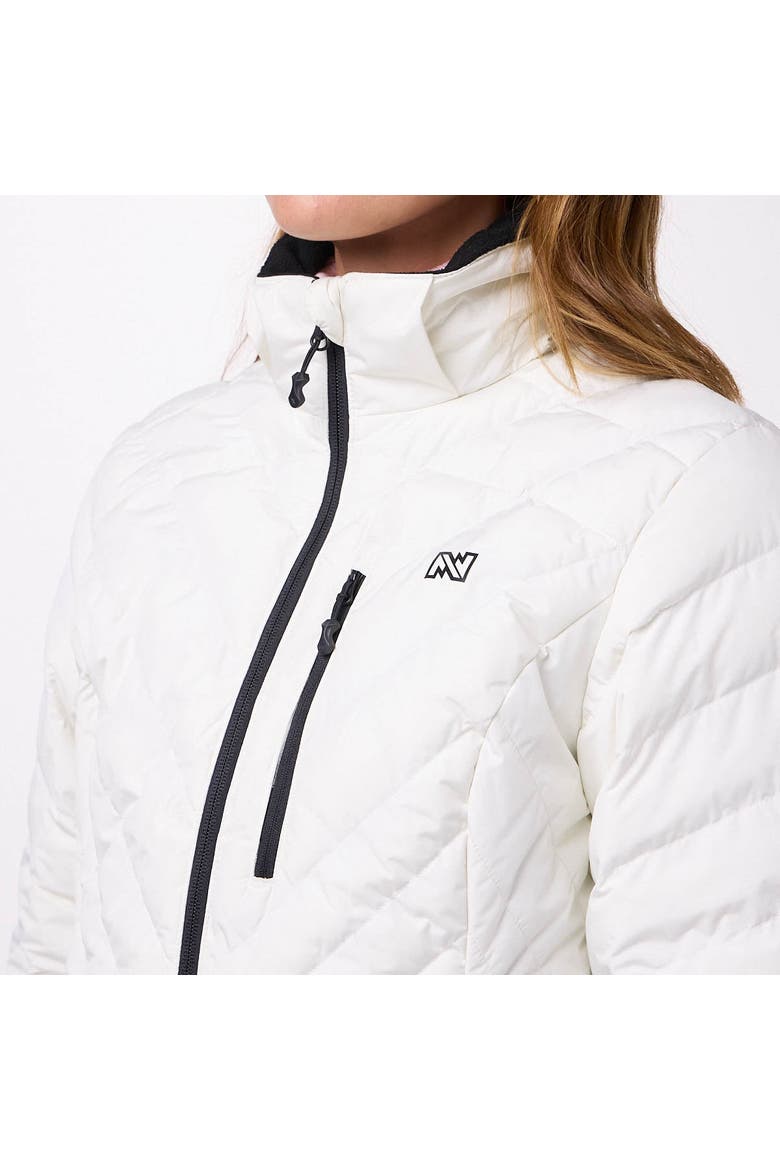 Meridian Long Heated Puffer Jacket, Alternate, color, Cream