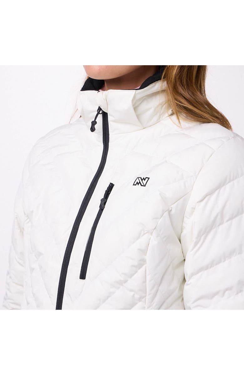 Mobile Warming Meridian Long Heated Puffer Jacket, Alternate, color, Cream