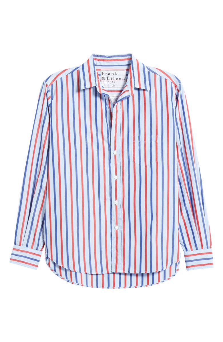 Frank & Eileen Eileen Relaxed Button-Up Shirt, Alternate, color, Blue Navy Red Stripe