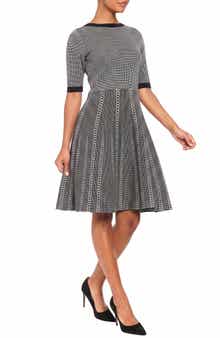 Elbow Sleeve Fit & Flare Sweater Dress
