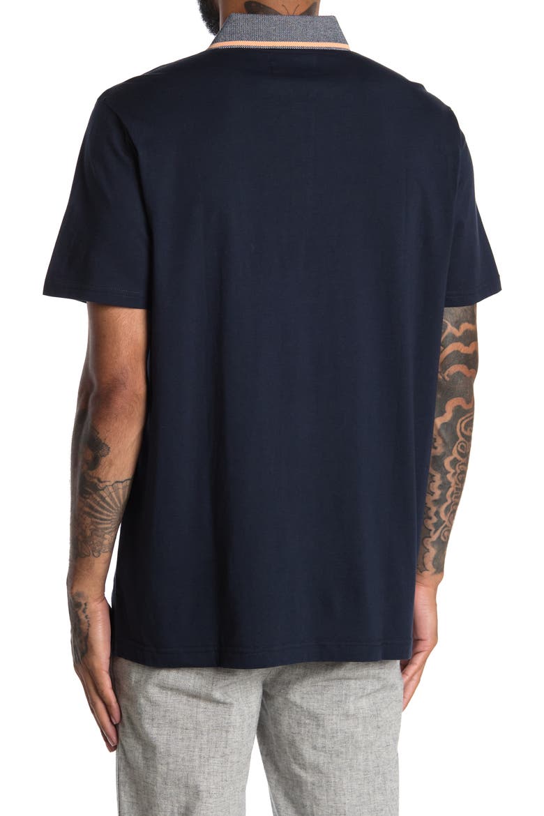 Jacquard Knit Polo Shirt, Alternate, color, DARK SAPPHIRE