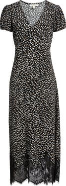 Treasure & Bond Lace Trim Bias Cut Midi Dress
