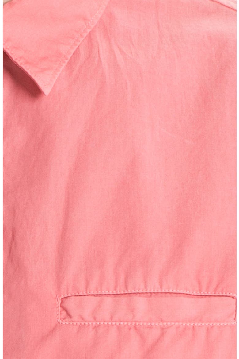 Short Sleeve Woven Pullover Shirt, Alternate, color, ROSE