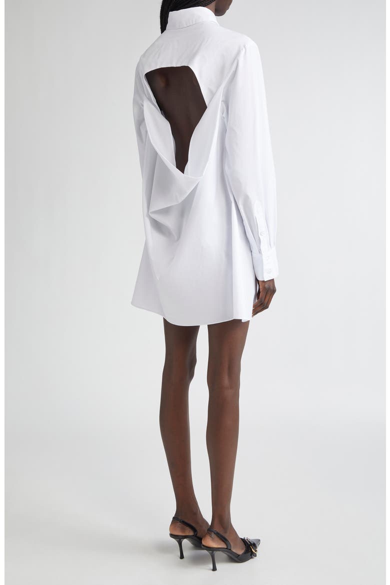 Gaia Button-Up Shirtdress, Alternate, color, WHITE