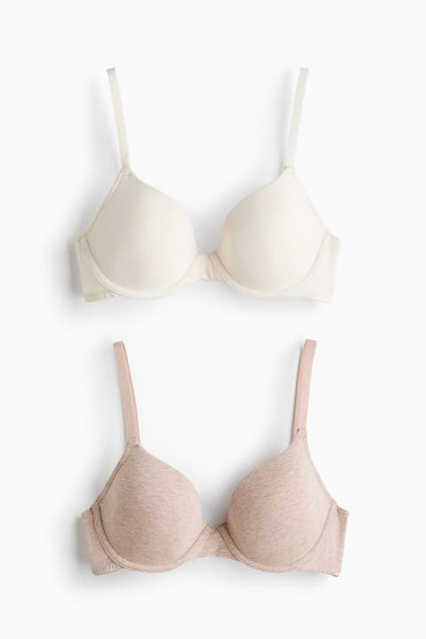 2-pack Padded Underwired Cotton Bras