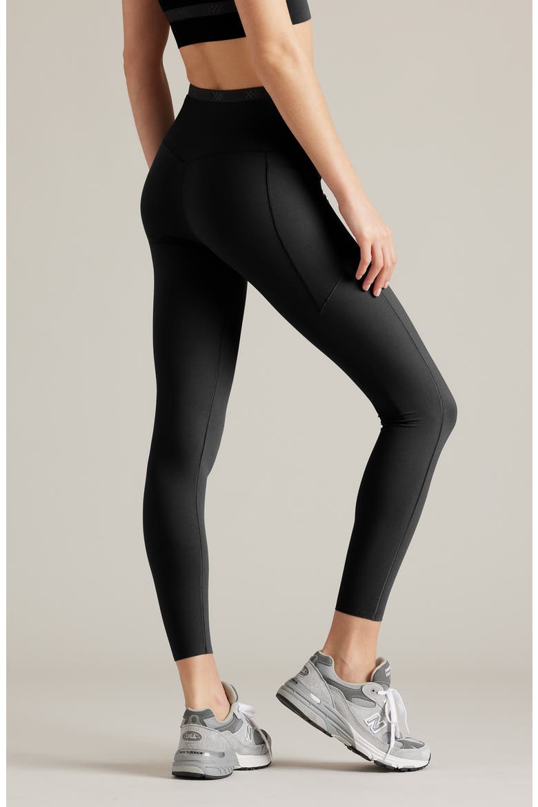 Banded Hi Form Pocket Ankle Leggings, Alternate, color, BLACK