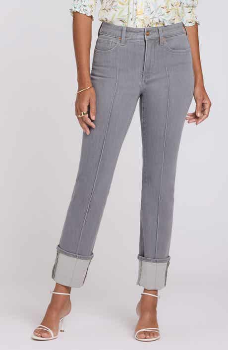 Marilyn Cuffed Pintuck Straight Leg Jeans