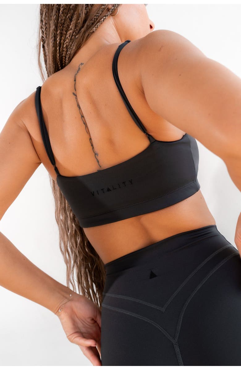 Vitality Pulse Bandeau Bra, Alternate, color, Midnight Washed