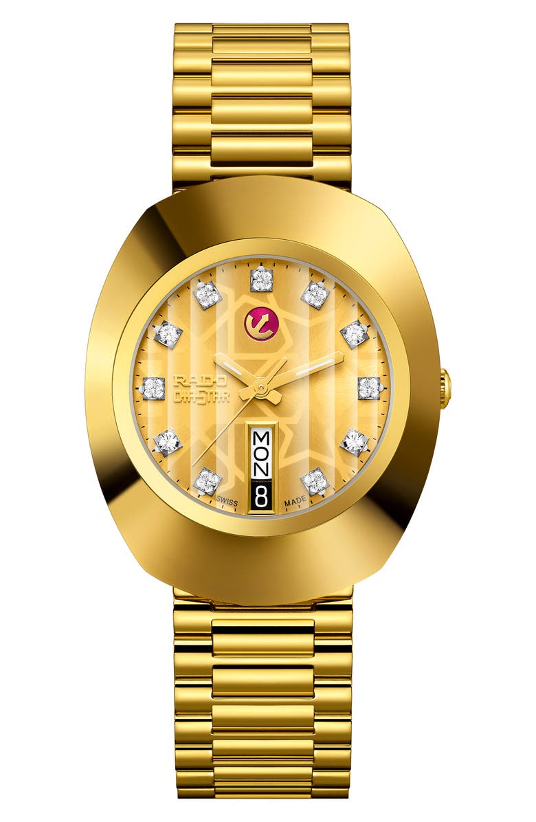 RADO The Original Automatic Bracelet Watch, 35mm, Main, color, Gold