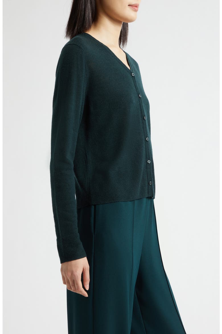 Wool V-Neck Cardigan, Alternate, color, JUNIPER