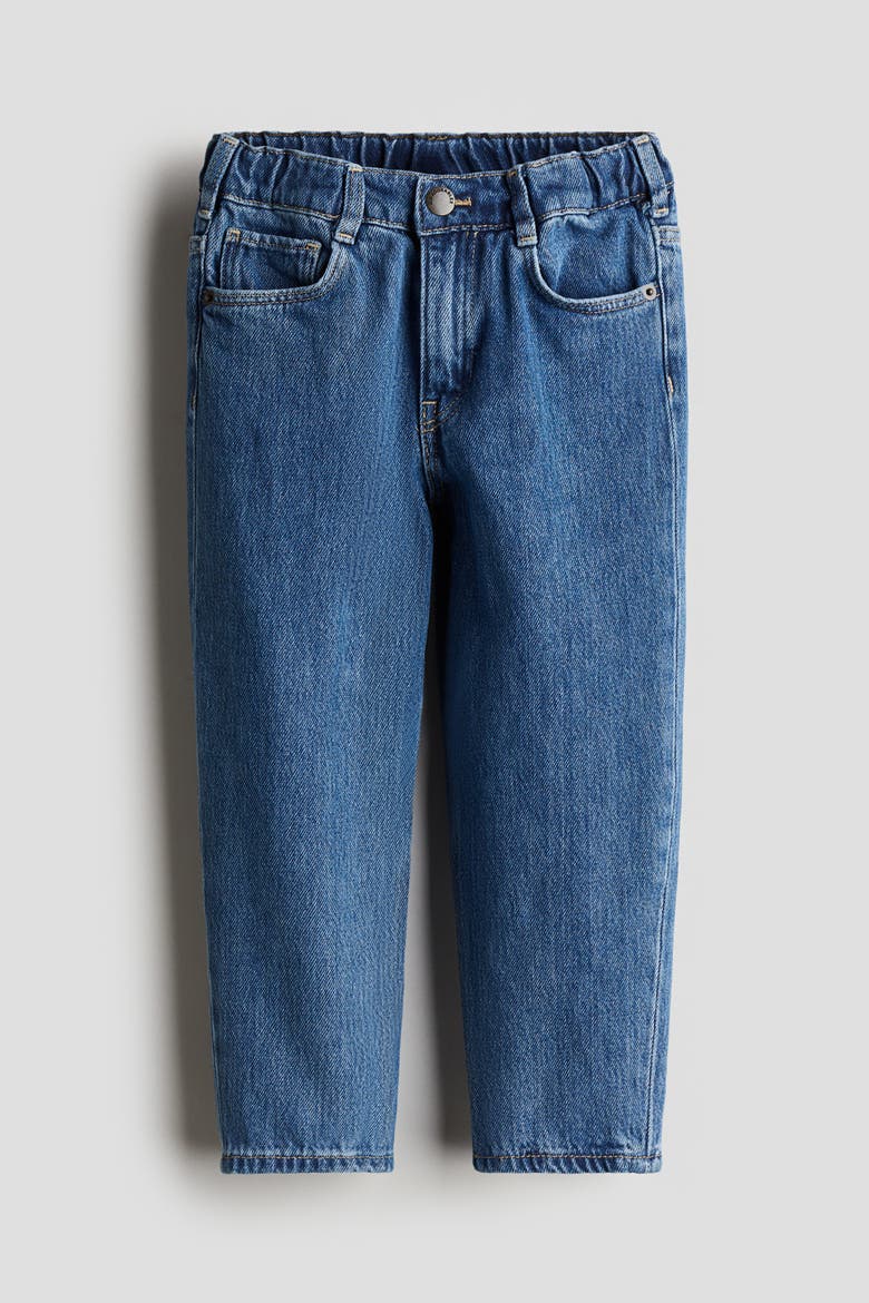 Tapered Cotton-blend Jeans, Main, color, Denim blue