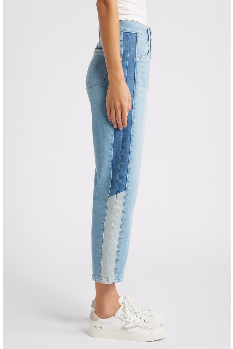 'Ab'Solution Skyrise High Waist Ankle Straight Leg Jeans, Alternate, color, LIGHT BLUE/BLUE