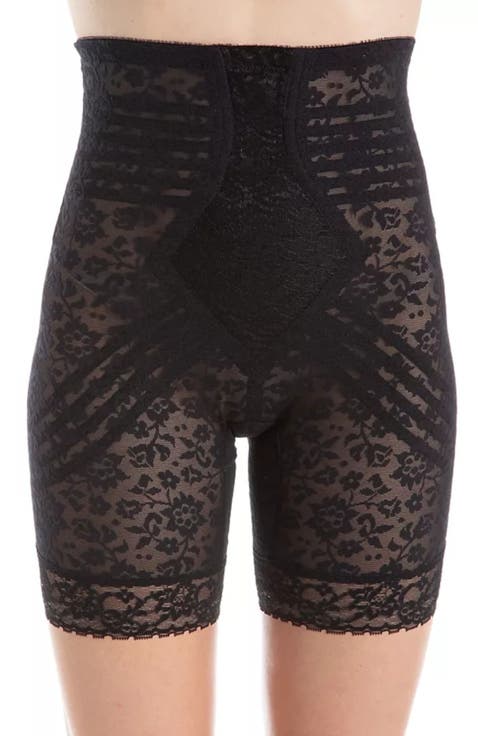 Extra Firm No Roll High Waist Lace Thigh Slimmer (Regular & Plus Sizing)