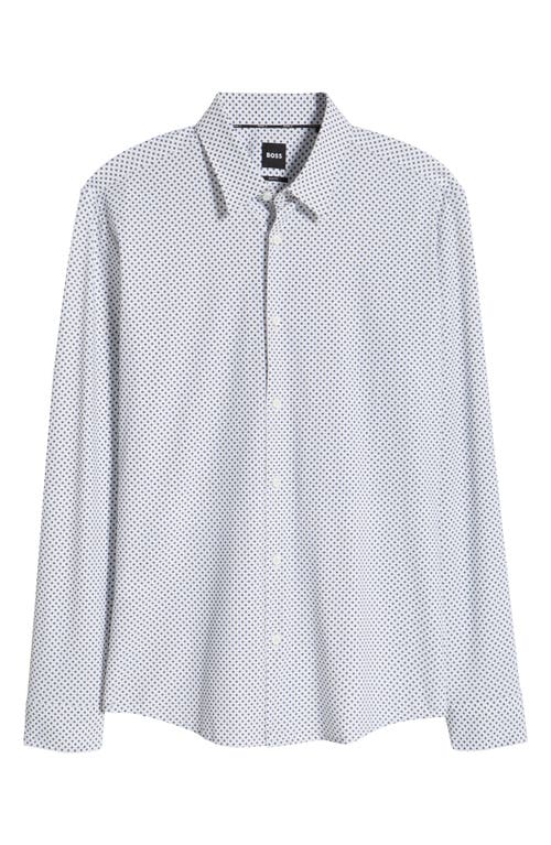 HUGO BOSS BOSS ROAN KENT GEO PRINT BUTTON-UP SHIRT