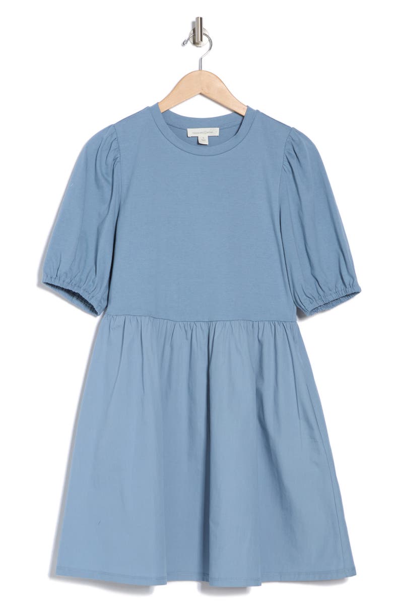 Treasure & Bond Mixed Media Dress, Alternate, color, Blue Niagara