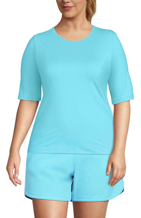 SunShade UPF 50 Elbow Sleeve Rash Guard Swim Tee