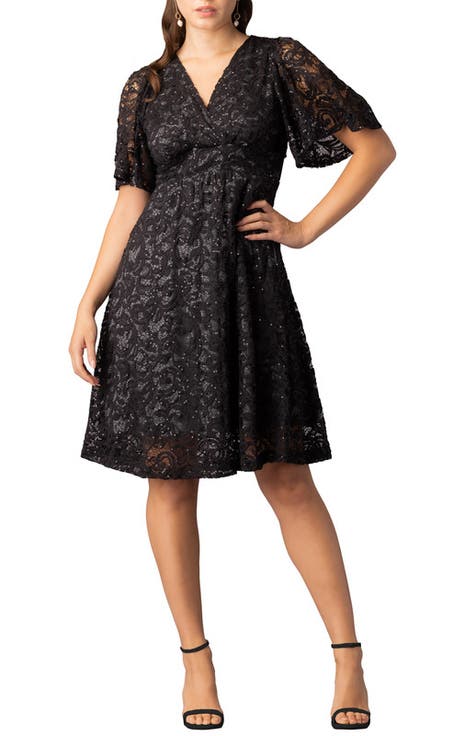 Starry Sequin Lace Cocktail Dress