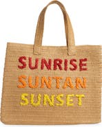 BTB Los Angeles Sunrise, Suntan, Sunset Raffia Tote