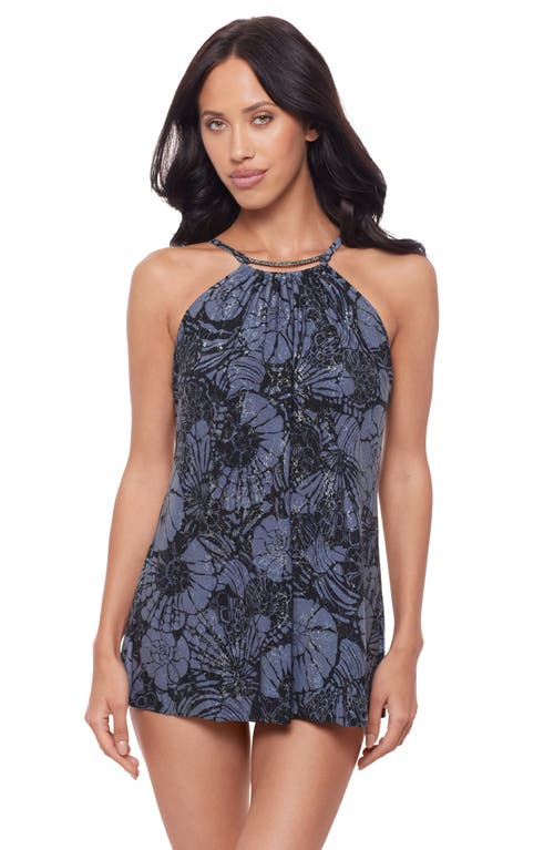 Magicsuit ® Shell Beach Parker Skirted One-piece Swimsuit In Blue