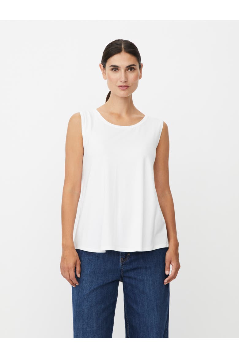 Maelisa Scoop Neck Sleeveless Top, Main, color, White