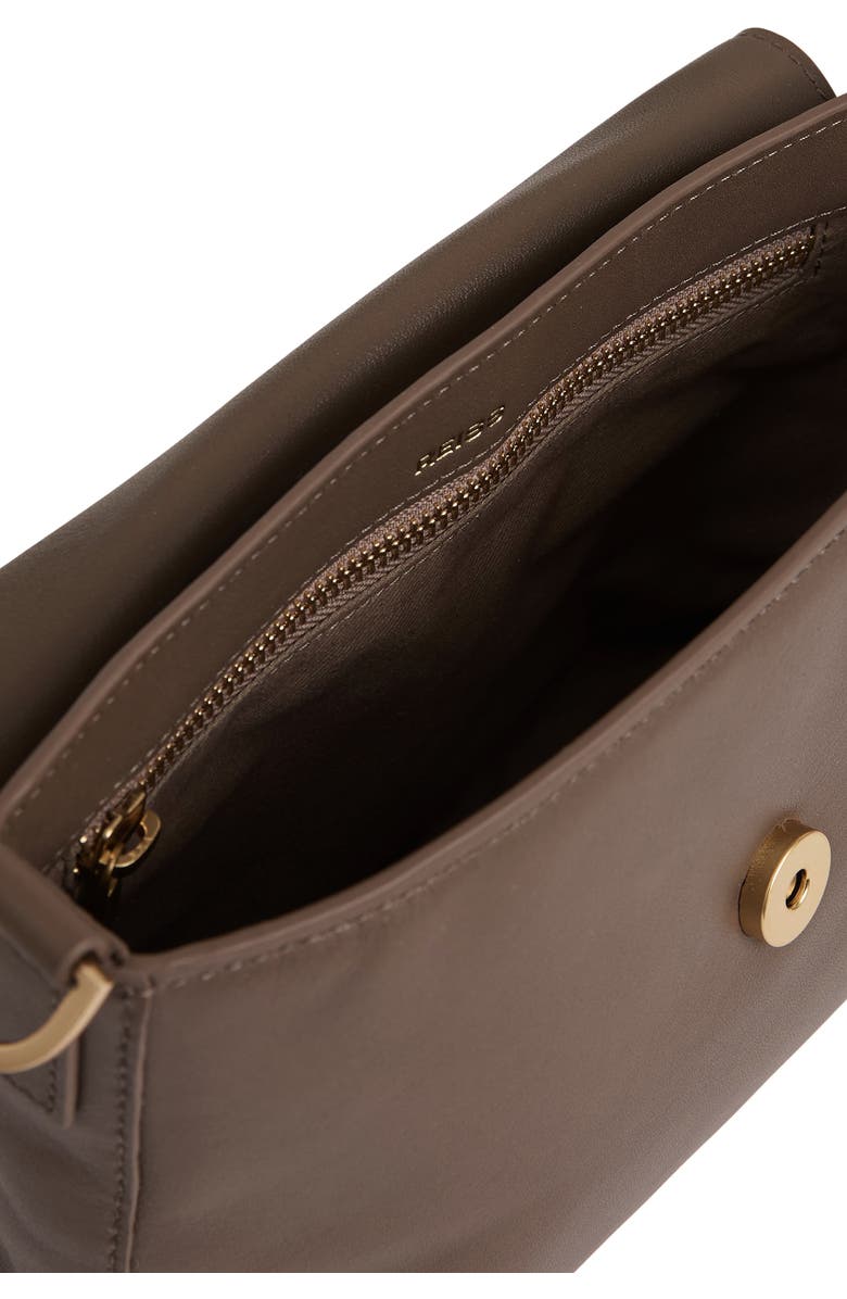 Reiss Selena Leather Crossbody Bag, Alternate, color, Taupe
