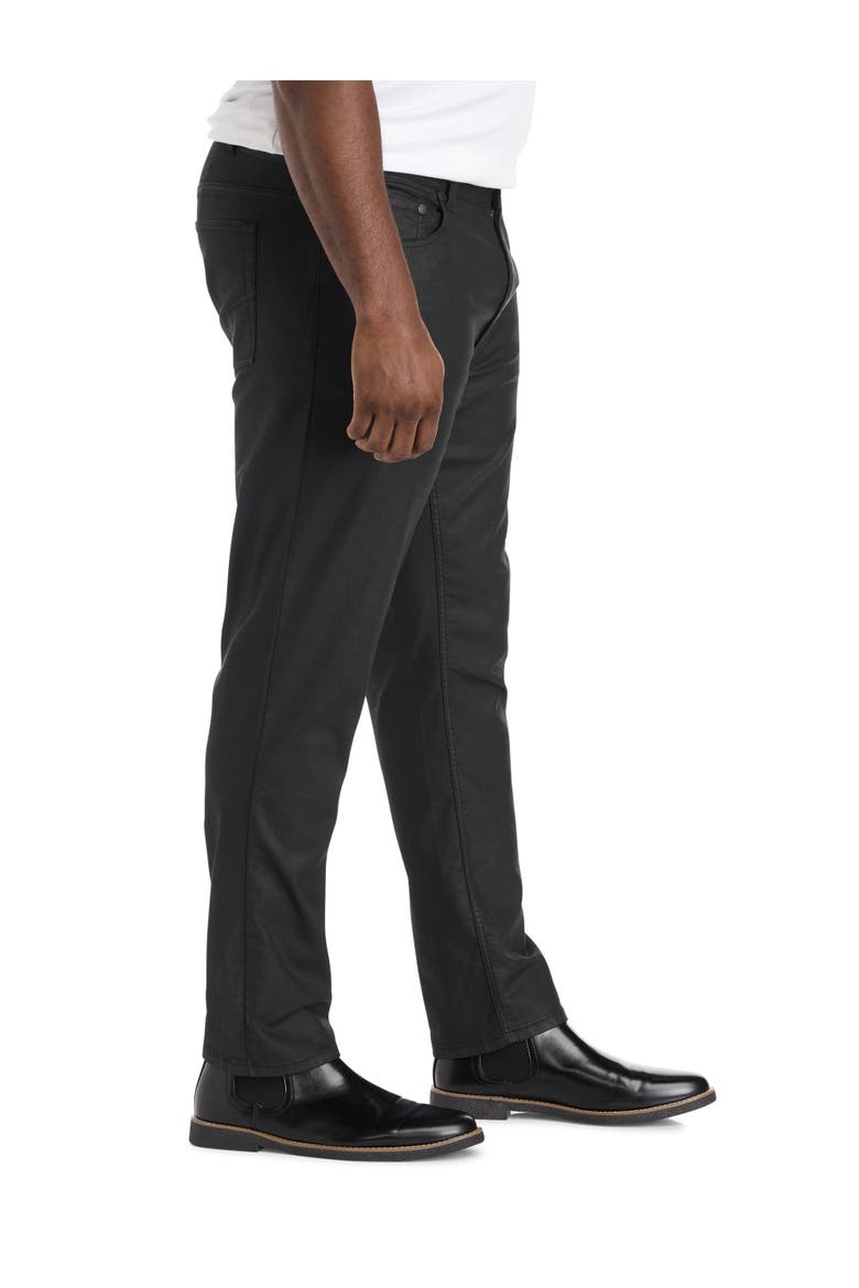 Big & Tall Coated Denim Pants, Alternate, color, BLACK